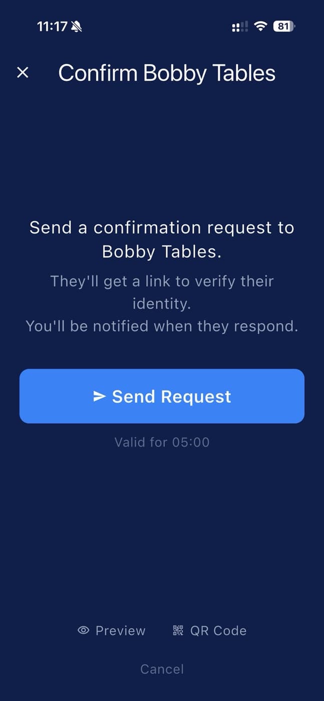 LastID verification challenge screen