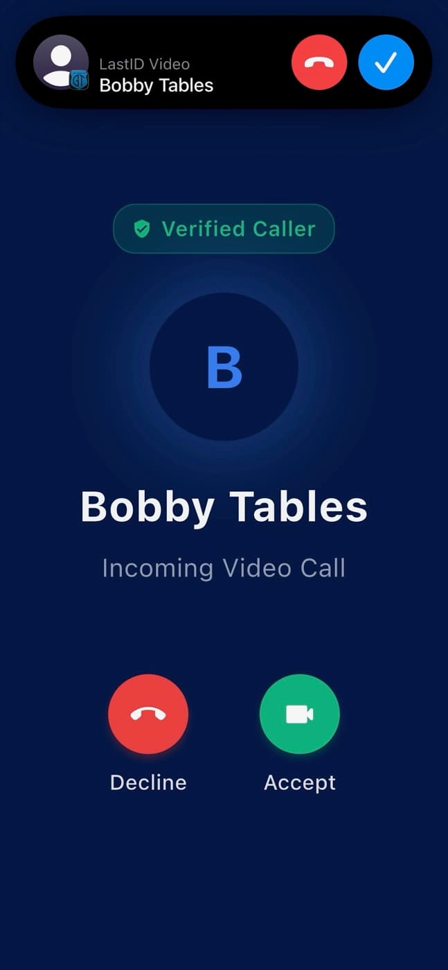LastID verification screen